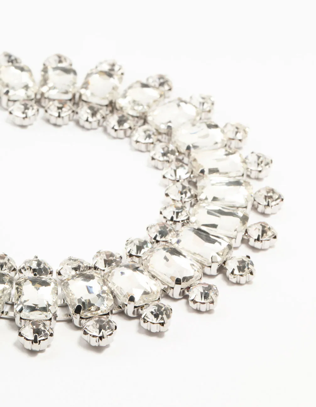 Silver Diamante Choker Necklace