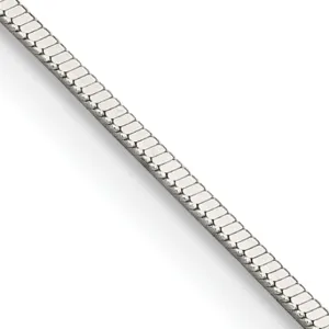 Silver Polished 0.80-mm Square Snake Chain