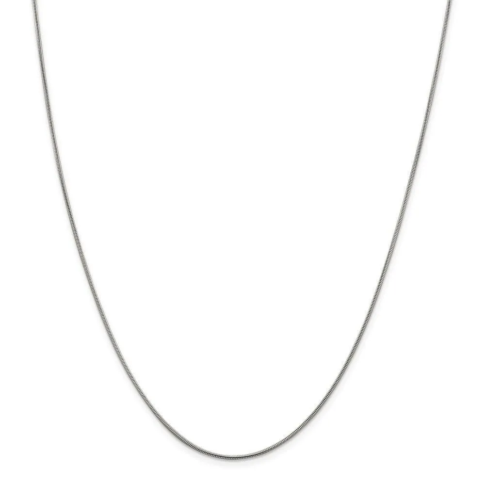 Silver Polished 0.80-mm Square Snake Chain