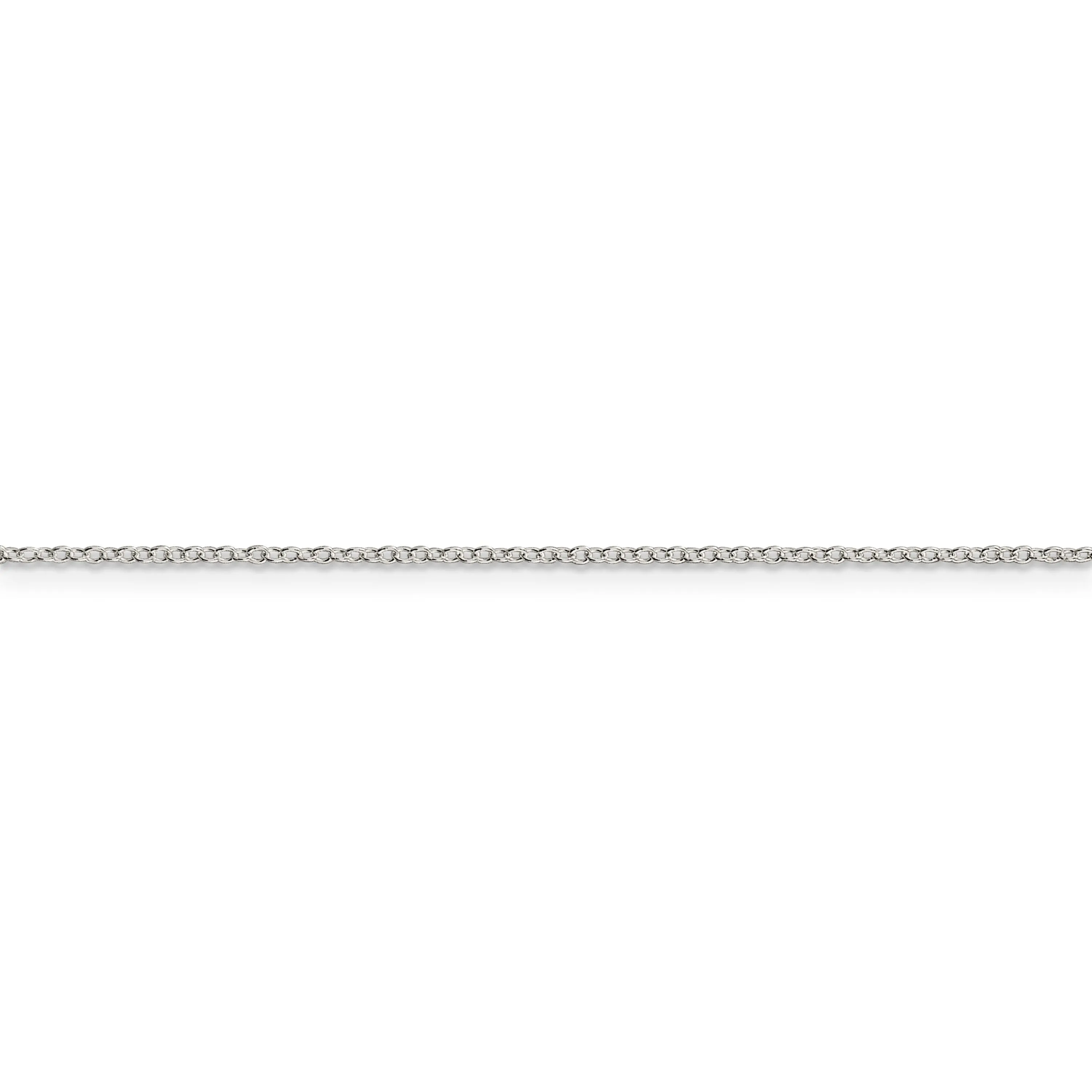 Silver Polished 1.1-mm Fancy Rolo Chain