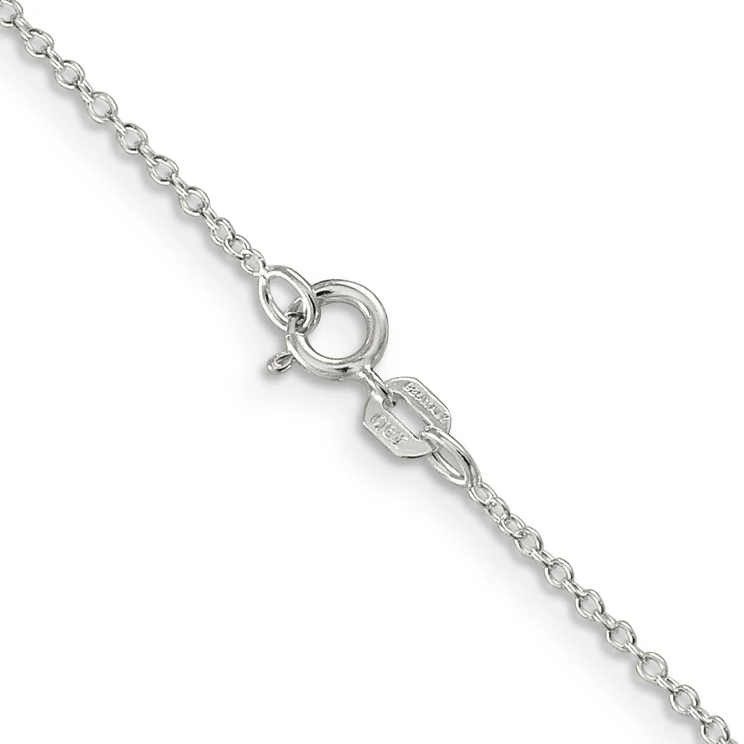 Silver Polished 1.1-mm Fancy Rolo Chain