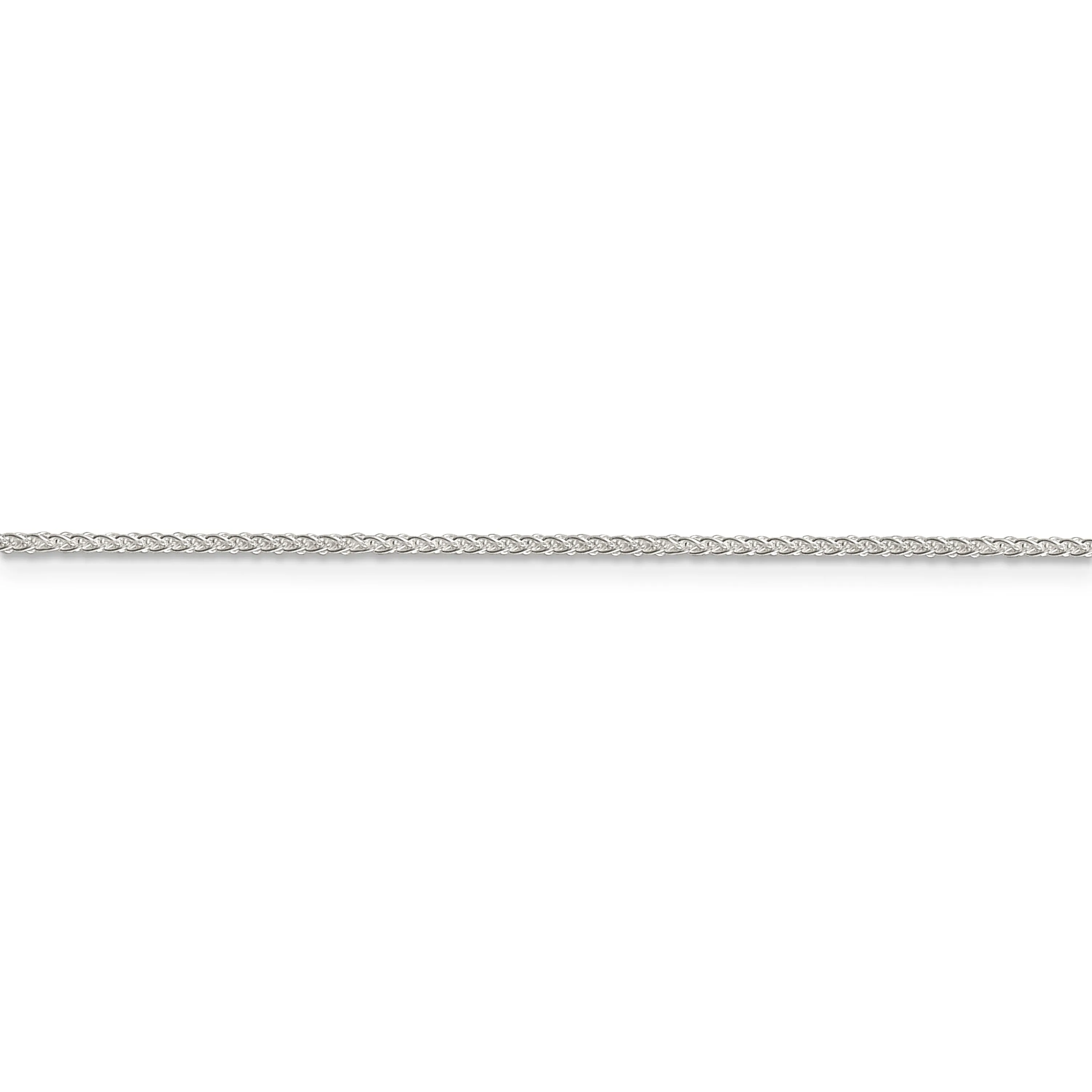 Silver Polished 1.25-mm Solid Round Spiga Chain