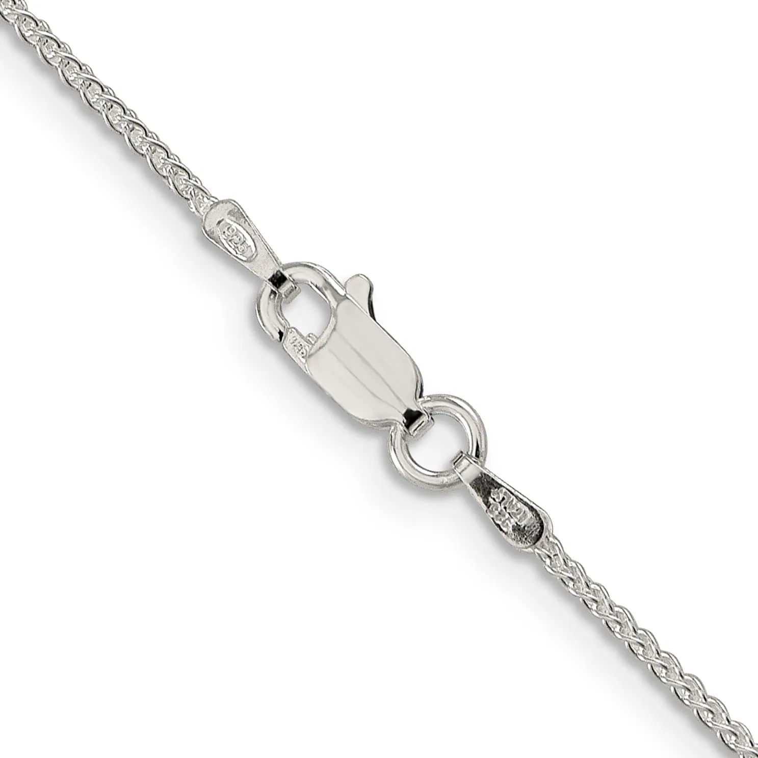 Silver Polished 1.25-mm Solid Round Spiga Chain