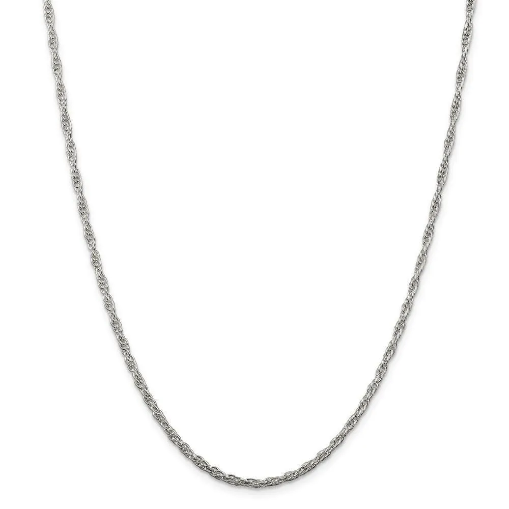 Silver Polished 2.45-mm Loose Rope Chain