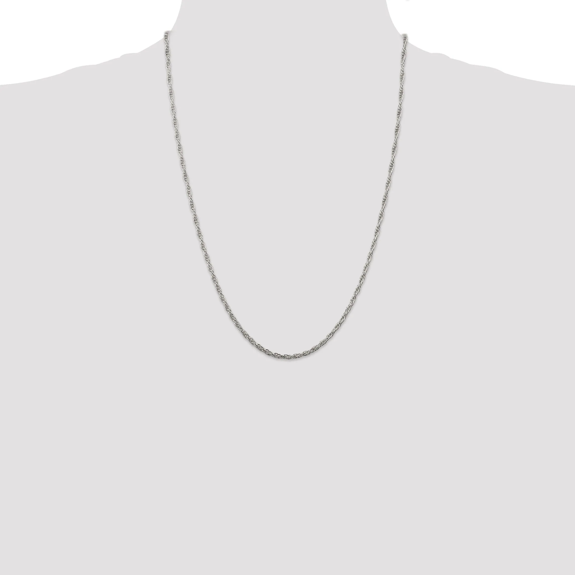 Silver Polished 2.45-mm Loose Rope Chain