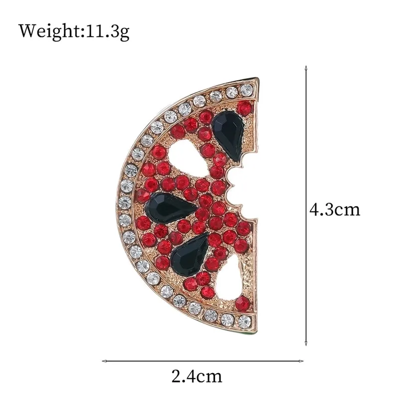 Simple Style Classic Style Animal Leaf Watermelon Alloy Inlay Artificial Rhinestones Women's Brooches