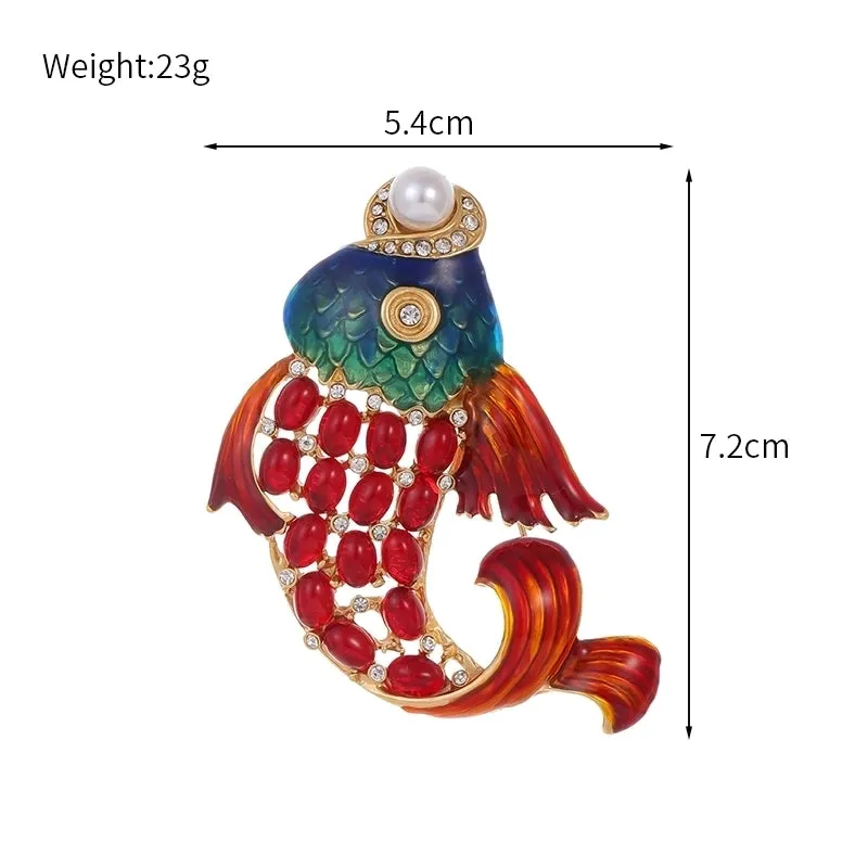 Simple Style Classic Style Animal Leaf Watermelon Alloy Inlay Artificial Rhinestones Women's Brooches