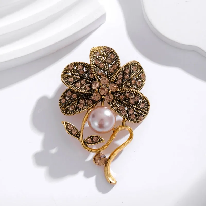 Simple Style Classic Style Animal Wreath Airplane Alloy Inlay Rhinestones Women's Brooches