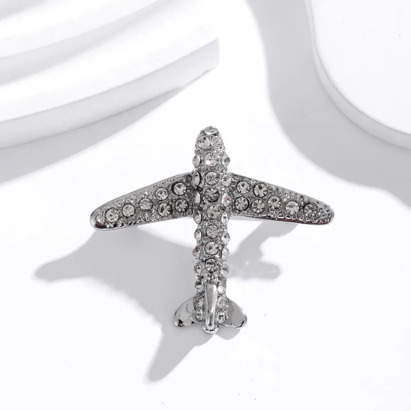 Simple Style Classic Style Animal Wreath Airplane Alloy Inlay Rhinestones Women's Brooches