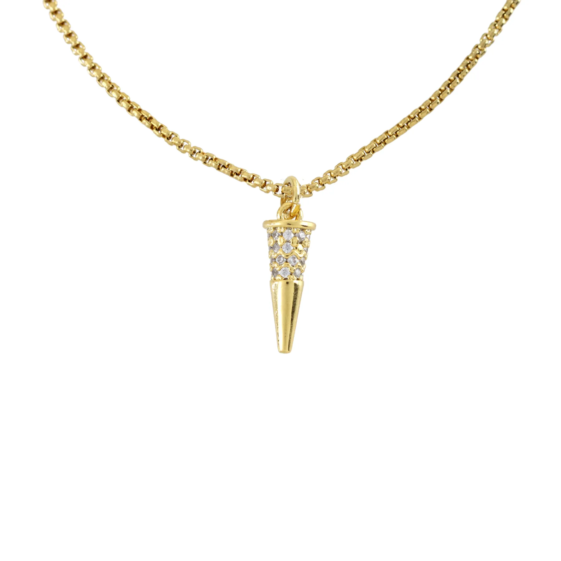 SPIKE PAVE NECKLACE