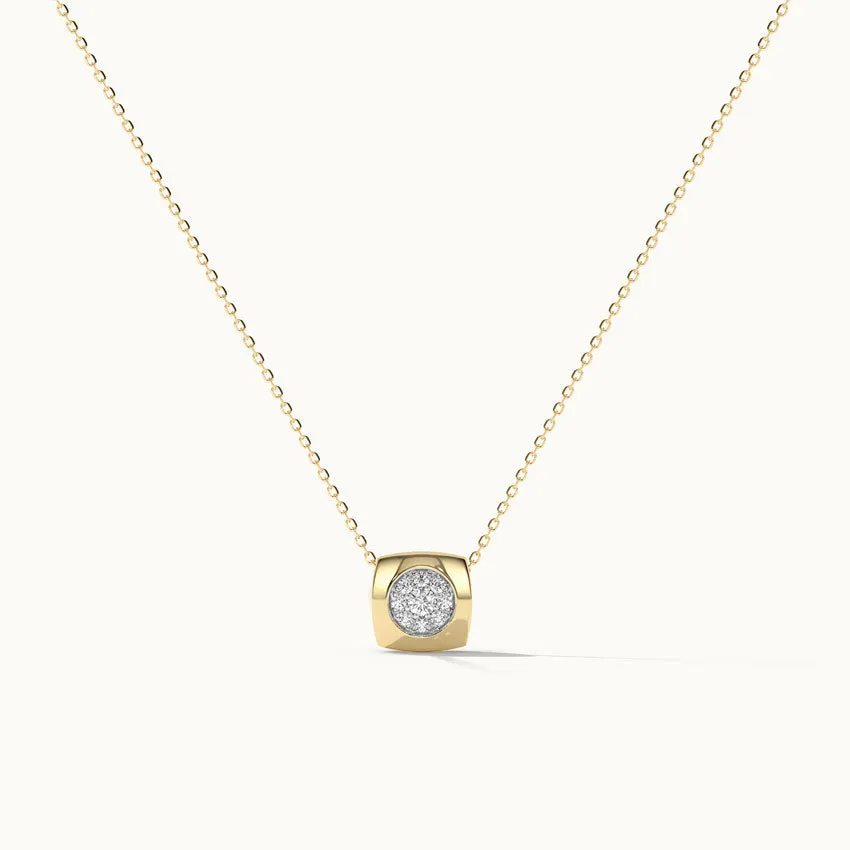 Square Diamond Necklace