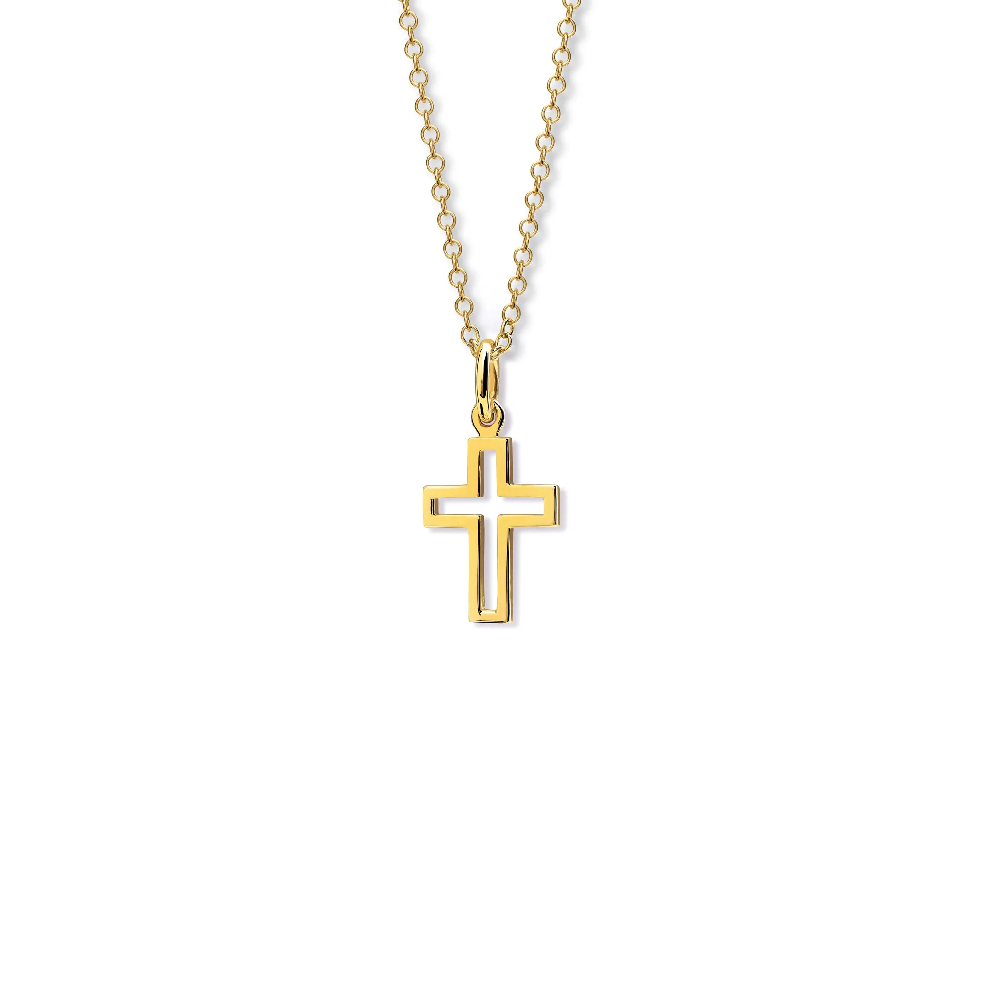 St Thomas Small Cross Pendant Yellow Gold