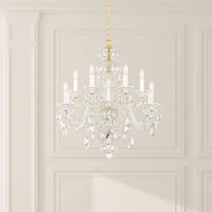 Sterling Gold Chandelier with Crystals from Swarovski