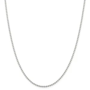 Sterling Silver Beaded Chain 2.35MM