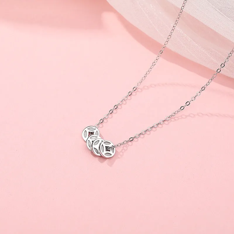 Sterling Silver Luxury Coin Necklaces