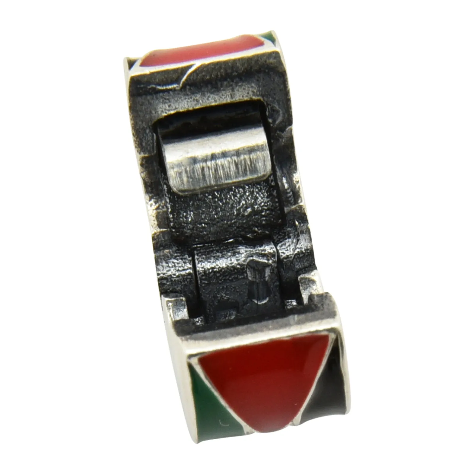 Sterling Silver Palestine Flag Clip Charm