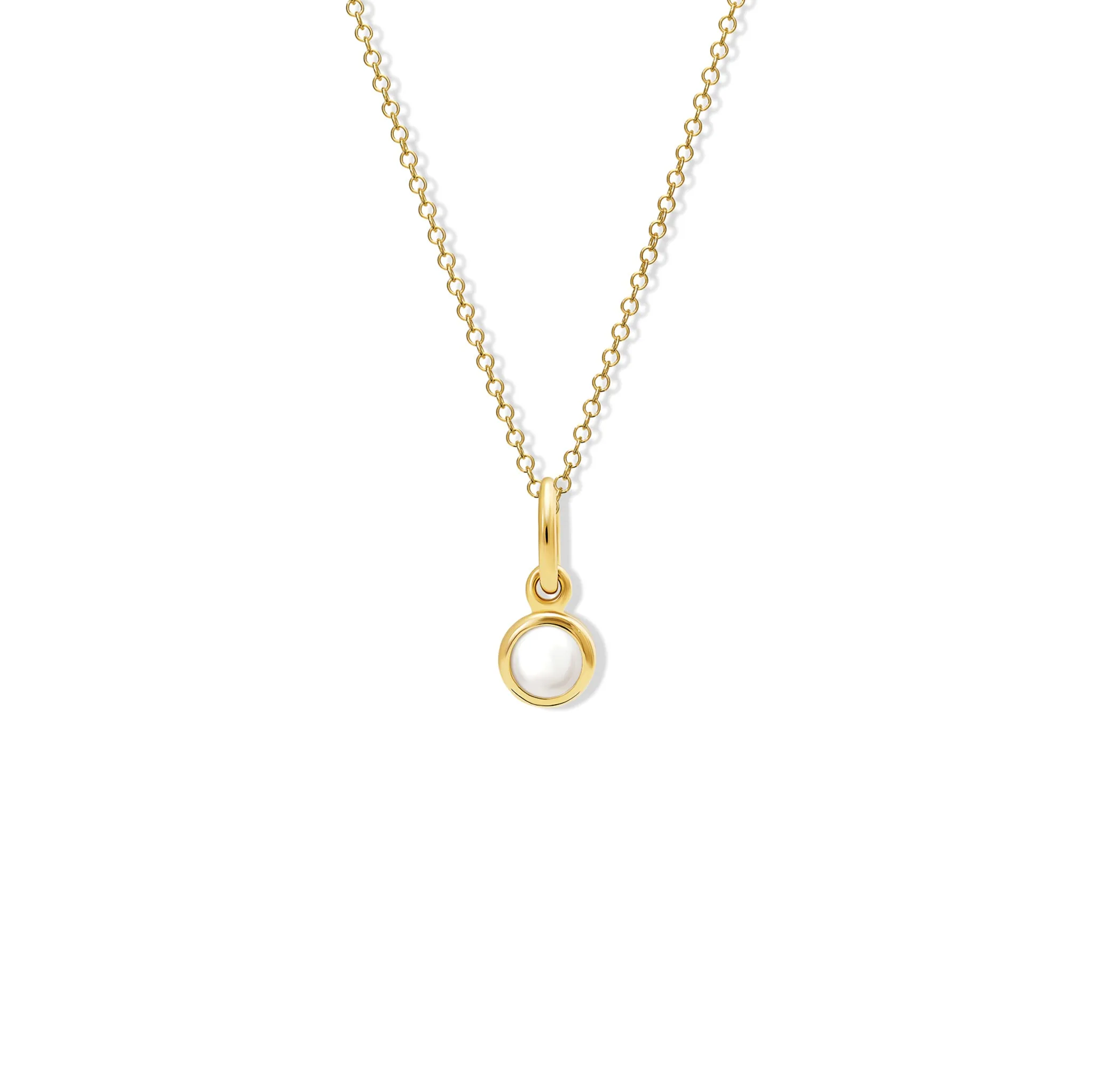 Talya Necklace Pendant Yellow Gold - Pearl