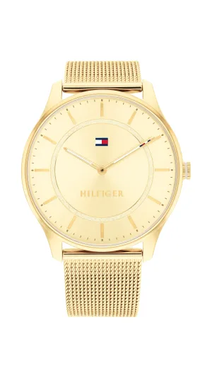 Tommy Hilfiger Jessi Ionic Thin Gold Plated 2 Steel Light Gold Dial Ladies Watch 1782531