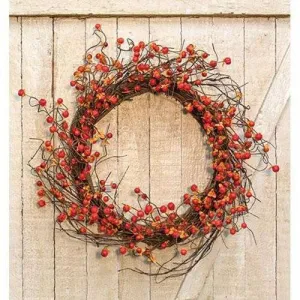 Twiggy Podka & Bittersweet Sunburst Wreath, 20"