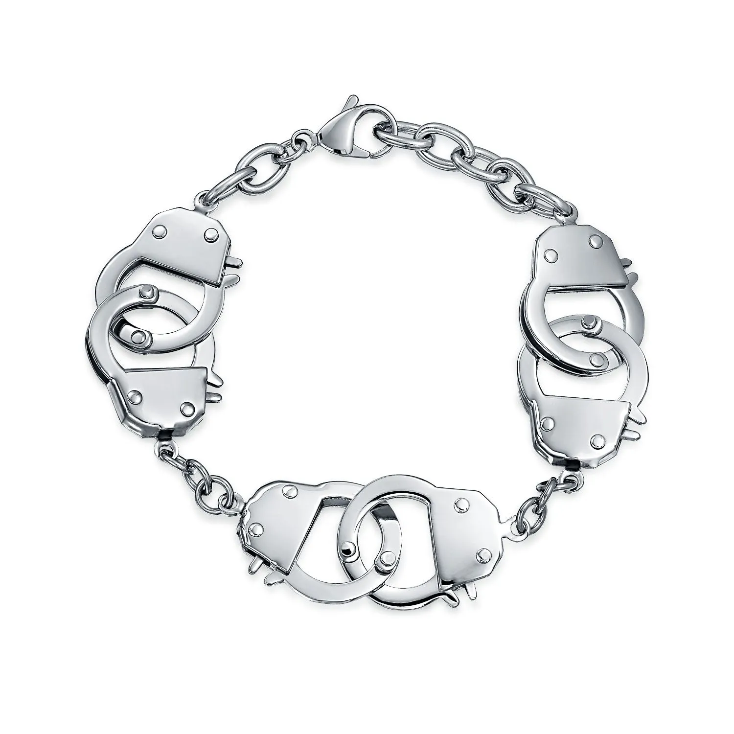 Unisex Biker Chain Link Bracelet in Stainless Steel 8.5 Inch for Men