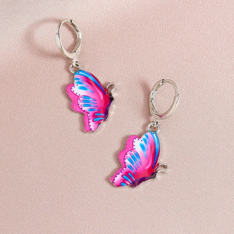 Vibrant Butterfly Jewelry Set with Cross-border Earrings