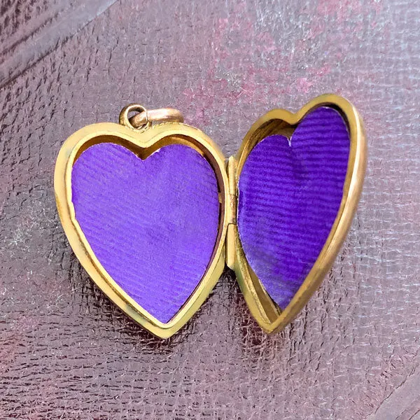 Victorian Sapphire Heart Locket