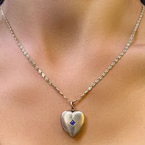 Victorian Sapphire Heart Locket