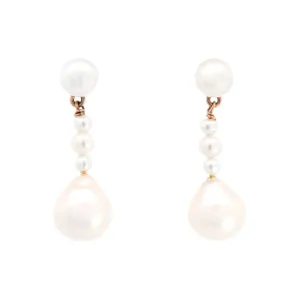 Vintage 14k Pearl Dangle Earrings