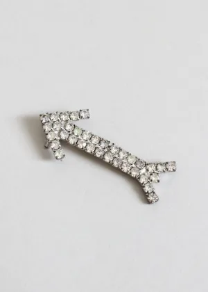 Vintage 1950s Rhinestone Arrow Brooch