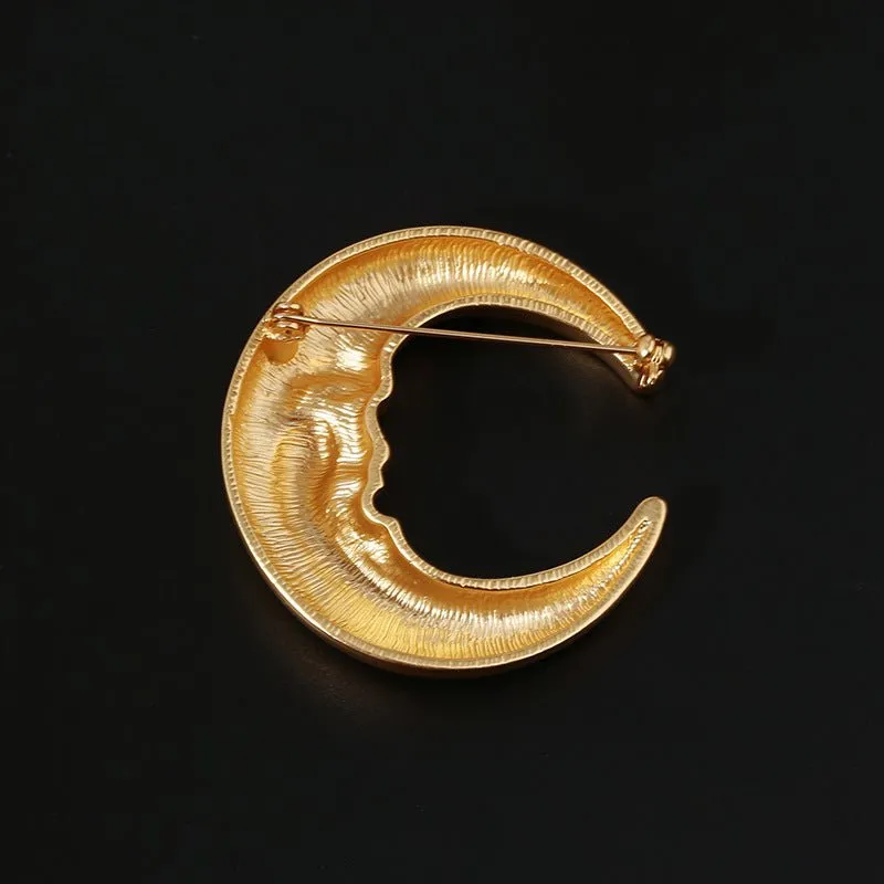 Vintage Antique Golden Moon Brooches