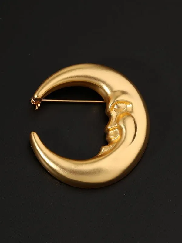 Vintage Antique Golden Moon Brooches