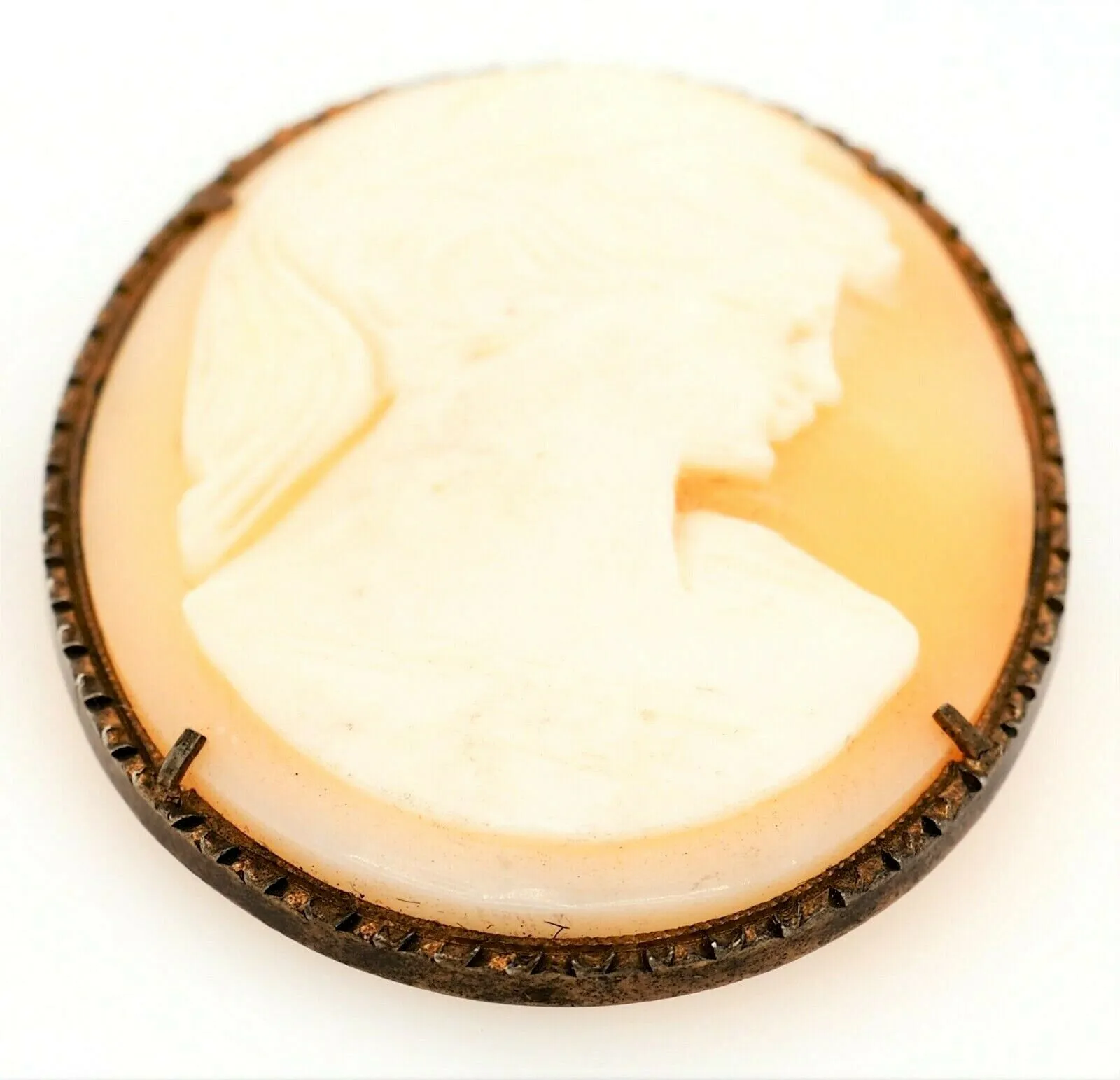 Vintage Shell Cameo Portrait Brooch Pin Fashion Jewellery