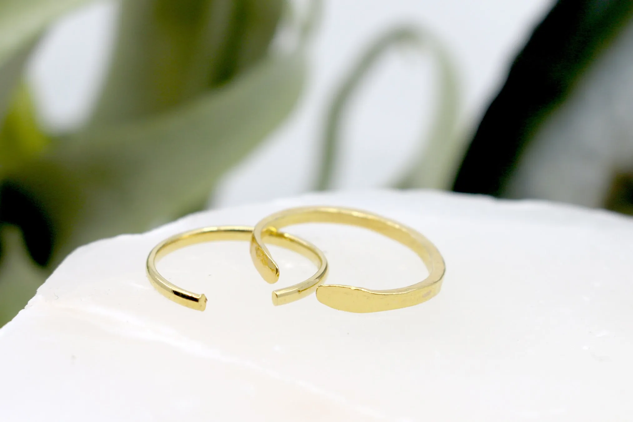 Well Rounded // Hammered Band Ring, Vermeil or Silver, Stacking Ring, Boho Ring // BH-R013